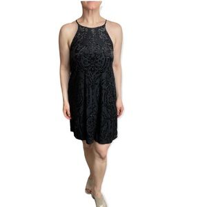 Aqua Black Metallic Night Out Party Dress NWT size Small